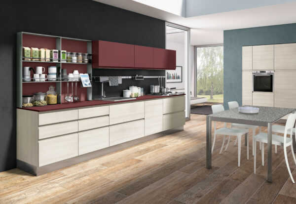 creo jeyFeel kitchens burgundy white cabinets2