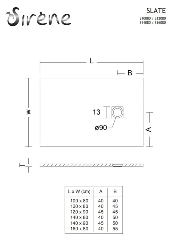 sirene slate castMarble technicalSheet